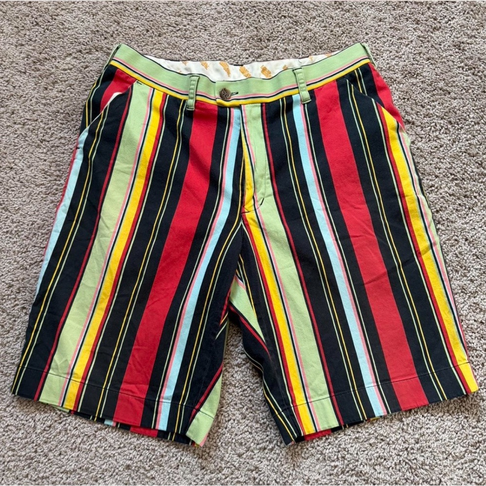Loudmouth Multicolor Striped Men's  Golf Shorts